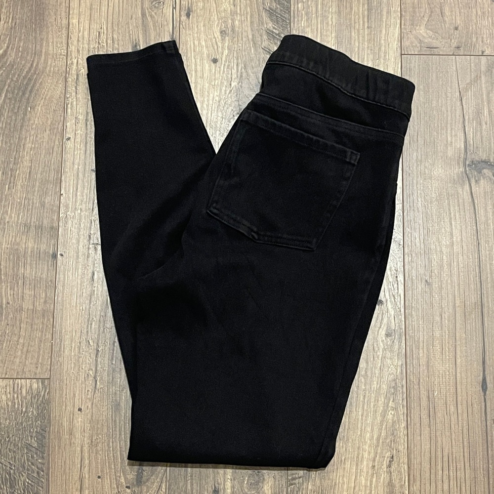 Spanx Jean-ish Leggings Midnight Black High Rise Slimming Pull On Large L